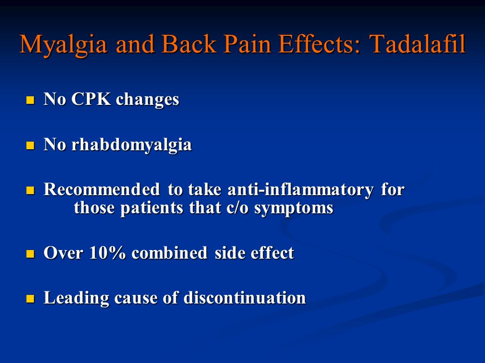 cialis side effects back pain